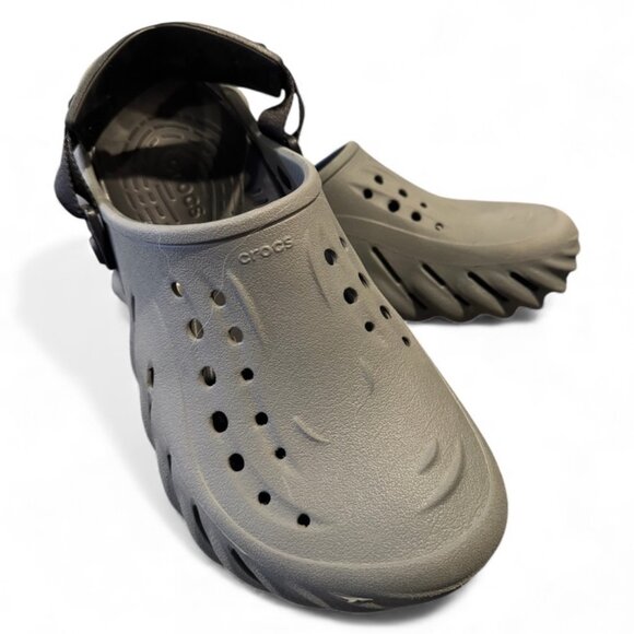 Crocs Echo Clog – Gray – Men’s Size 10 Women's 12 – Excellent Condition - Picture 2 of 7
